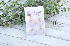 Frankie Clay Earrings || Barely Pink