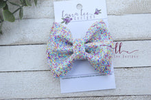 Mini Millie Bow Style || Blue Circus Dots