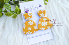 Hope Clay Earrings || Mustard Yellow and White