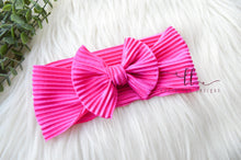 Small Julia Bow Headwrap || Hot Pink Crinkle