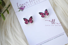 Butterfly Clay Stud Earrings || Monarch