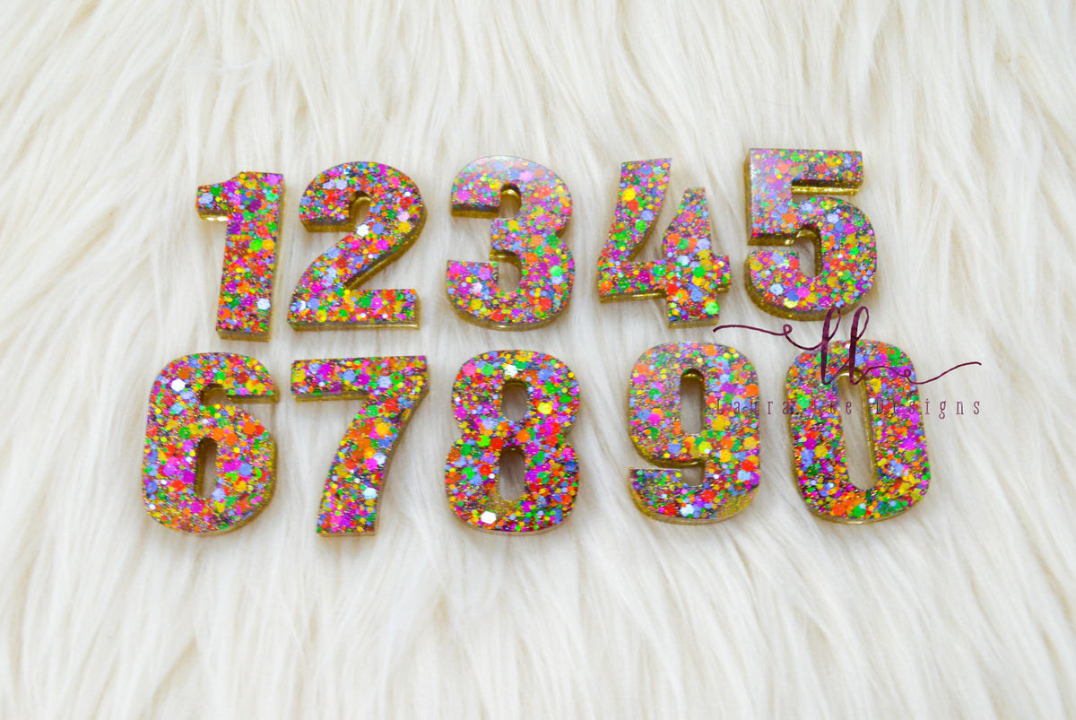 Rainbow Glitter Numbers – Happi Crafts