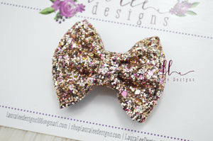 Mini Millie Bow Style || Royalty Glitter || CLIP ONLY