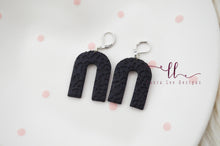 Nova Large Arch Clay Earrings || Black Leopard || Made to Order