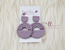 Luna Clay Earrings || Dusty Purple
