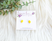 Clay Stud Earrings || Small Lemons