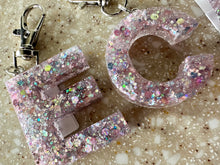 Letter Keychain || Frosted Cupcake Glitter