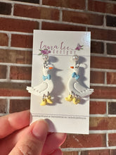 Goose Clay Earrings || Goose with Bows || Made to Order