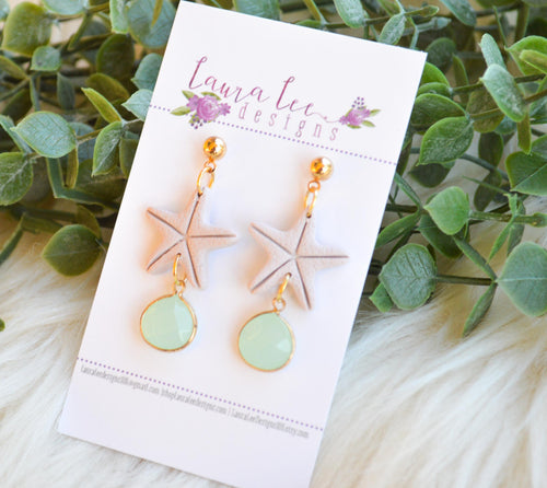 Starfish Clay Earrings