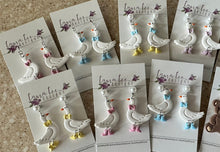 Goose Clay Earrings || Goose with Bows || Made to Order