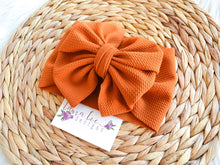 Large Messy Julia Bow Headwrap || Orange