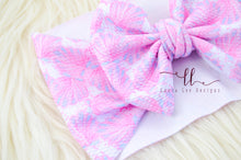 Large Julia Bow Headwrap || Pink Seashells