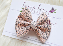 Small Julia Messy Bow Style Bow || Pink Leopard || CLIP ONLY