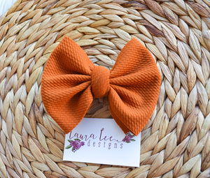 Large Julia Bow Style Bow || Orange