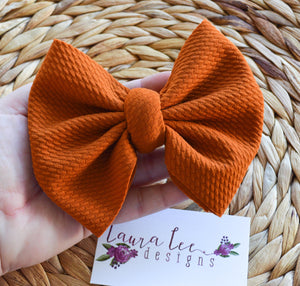 Large Julia Bow Style Bow || Orange