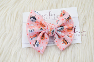 Large Julia Bow Style Bow || Kitty Love || CLIP ONLY