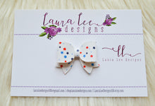 Bitty Style Bow || Red White and Blue Stars Vegan Leather