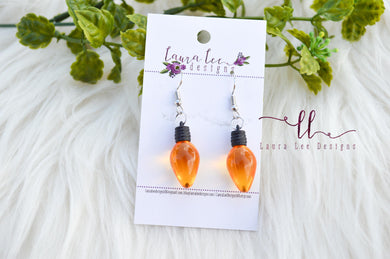 Earrings || Yellow Christmas Lights