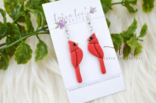 Bird Clay Earrings || Cardinal
