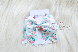 Large Missy Bow || Dolphins Vegan Leather