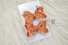 Pippy Style Pigtail Bow Set || Pumpkin Patch Glitter