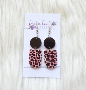 Aspen Clay Earrings || Leopard