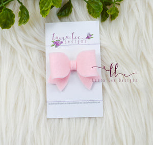 Bitty Style Bow || Barely Pink Felt