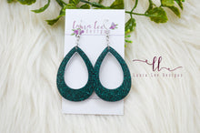 Teardrop Resin Earrings || Evergreen Glitter