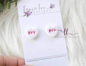 Heart Stud Earrings || BFF