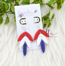 Cassie Clay Earrings || Red, White, and Blue