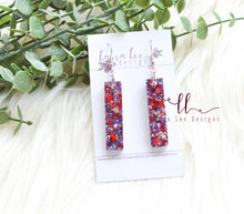 Bar Drop Resin Earrings || USA Glitter