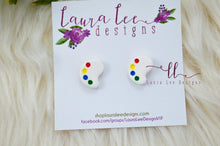 Clay Stud Earrings || Art Palette || Made to Order