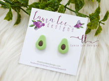 Clay Stud Earrings || Avocados || Made to Order