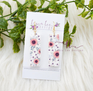 Clay Bar Drop Earrings || Bees and Sunflowers