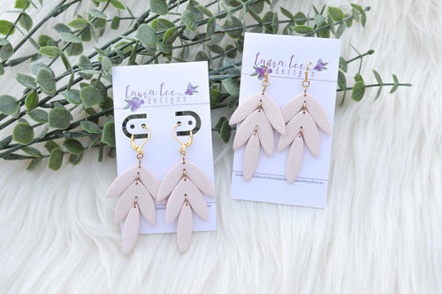 Cassie Clay Earrings || Barely Pink || Made to Order