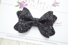 Sasha Style Bow || Black Glitter