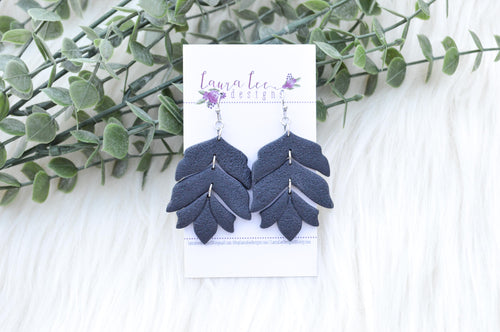 Kennedy Clay Earrings || Black || Made to Order
