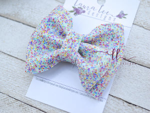 Mini Millie Bow Style || Blue Circus Dots