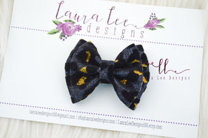 Mini Millie Bow Style || Blue and Gold Leopard