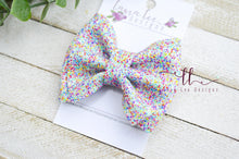 Mini Millie Bow Style || Blue Sprinkles Glitter