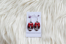 Clay Earrings || Football with Bow