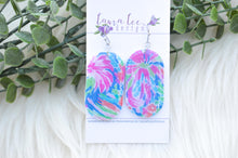 Octavia Oval Clay Earrings || Vibrant Summer Swirls