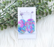 Octavia Oval Clay Earrings || Vibrant Summer Swirls