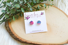 12mm Round Clay Stud Earrings || Bright Summer