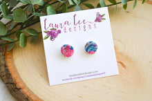 12mm Round Clay Stud Earrings || Bright Summer