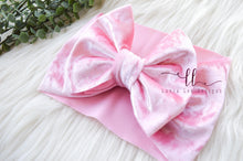 Large Julia Bow Headwrap || Bubblegum Pink Crushed Velvet