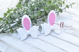 Mini Classic Sabrina Style Bow Pigtail Set || Bunny Piggy Set