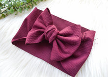 Large Julia Bow Headwrap || Burgundy