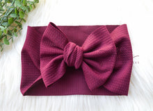 Large Julia Bow Headwrap || Burgundy