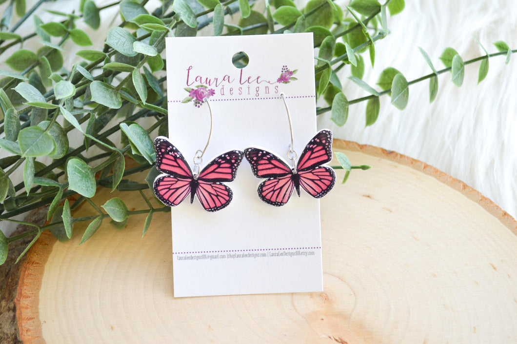 Butterfly Clay Earrings || Monarch